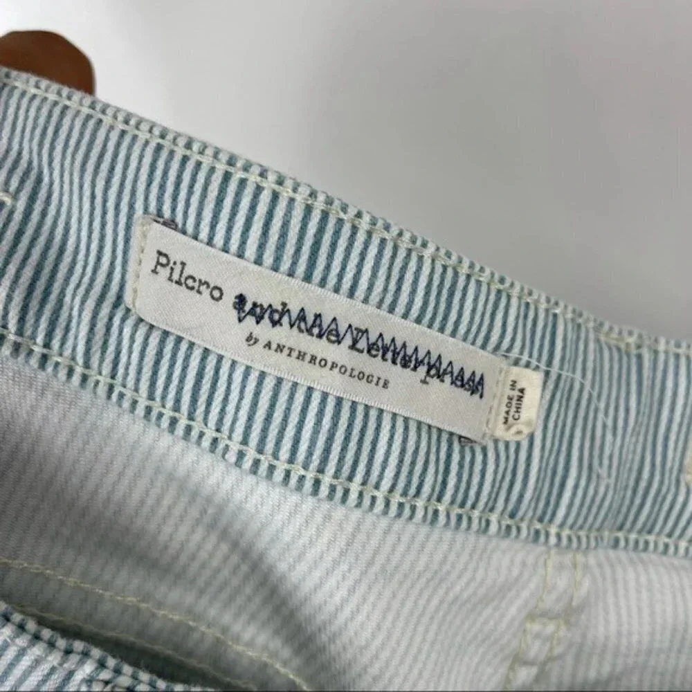 Anthro Pilcro Striped Mid-Rise Skinny Jeans Sz 27